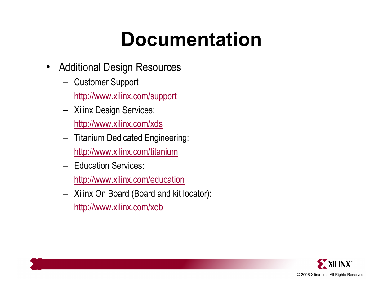 Documentation | Xilinx ML510 User Manual | Page 30 / 43