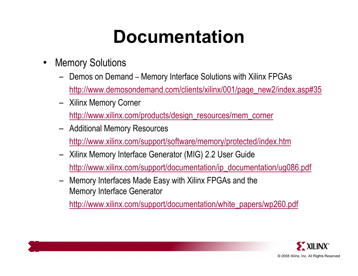 Documentation | Xilinx ML510 User Manual | Page 34 / 43