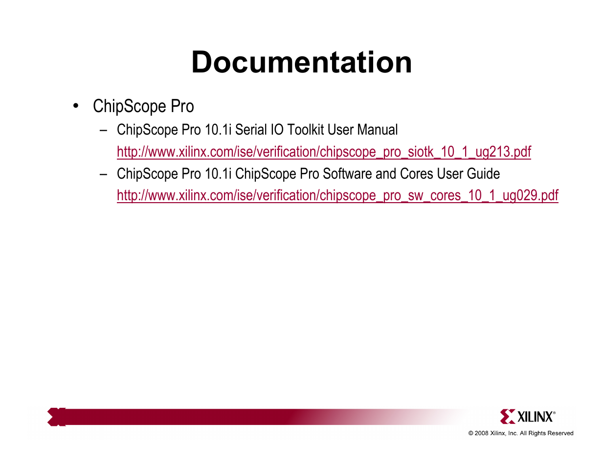 Documentation | Xilinx ML510 User Manual | Page 35 / 43