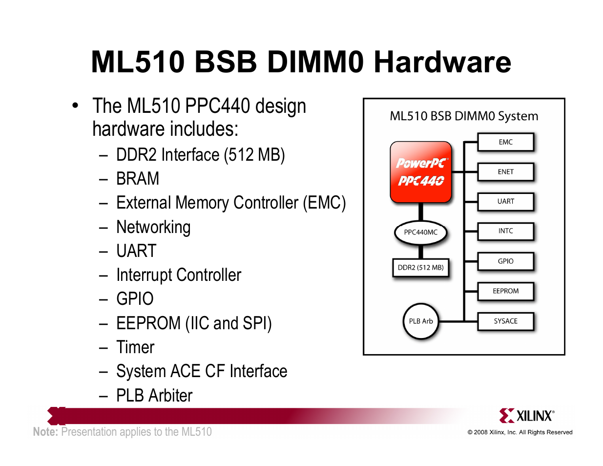 Ml510 bsb dimm0 hardware | Xilinx ML510 User Manual | Page 4 / 43