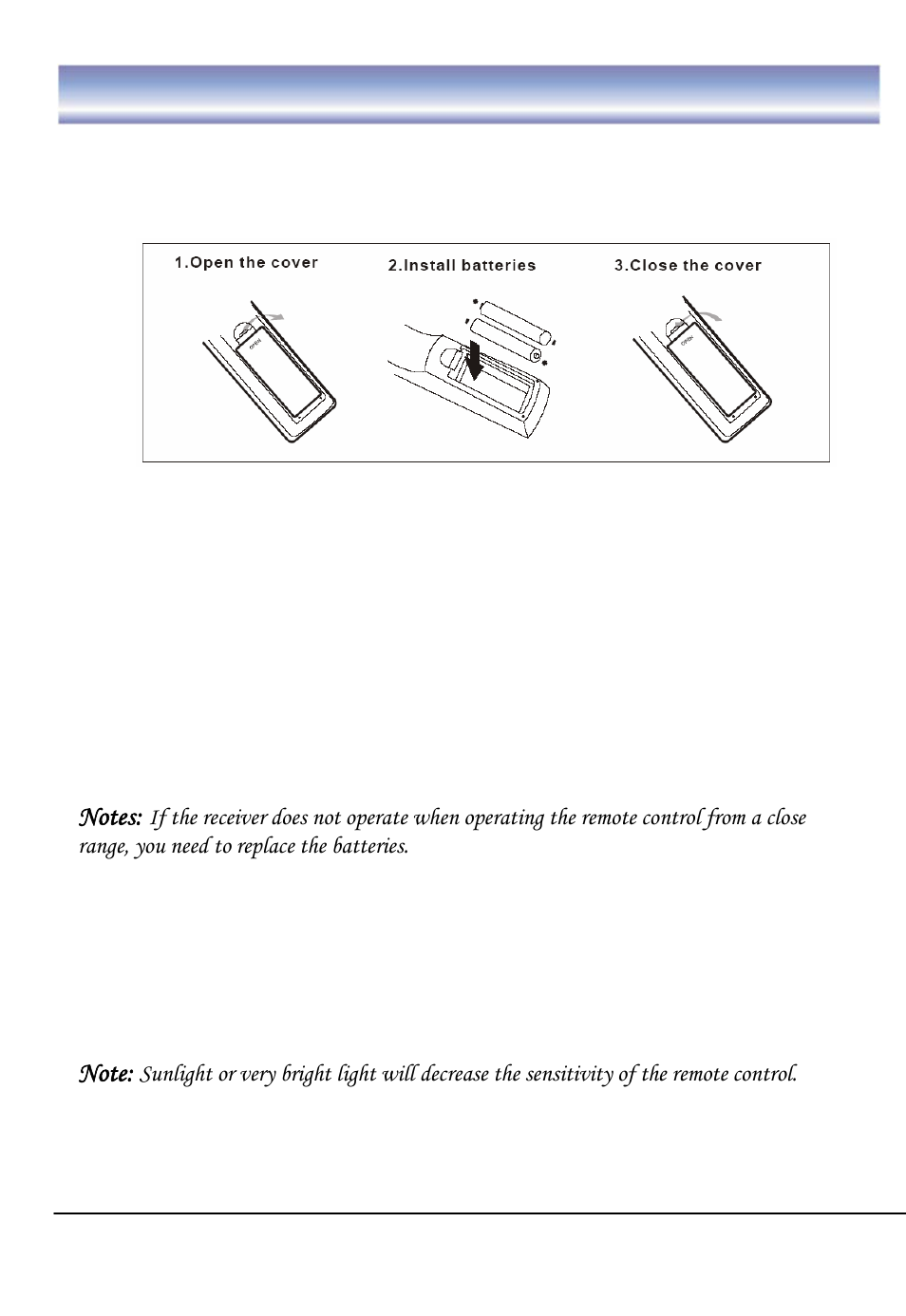 Installing the batteries | 888 Digital High Definition Digital Set Top Box HD4000 User Manual | Page 8 / 27