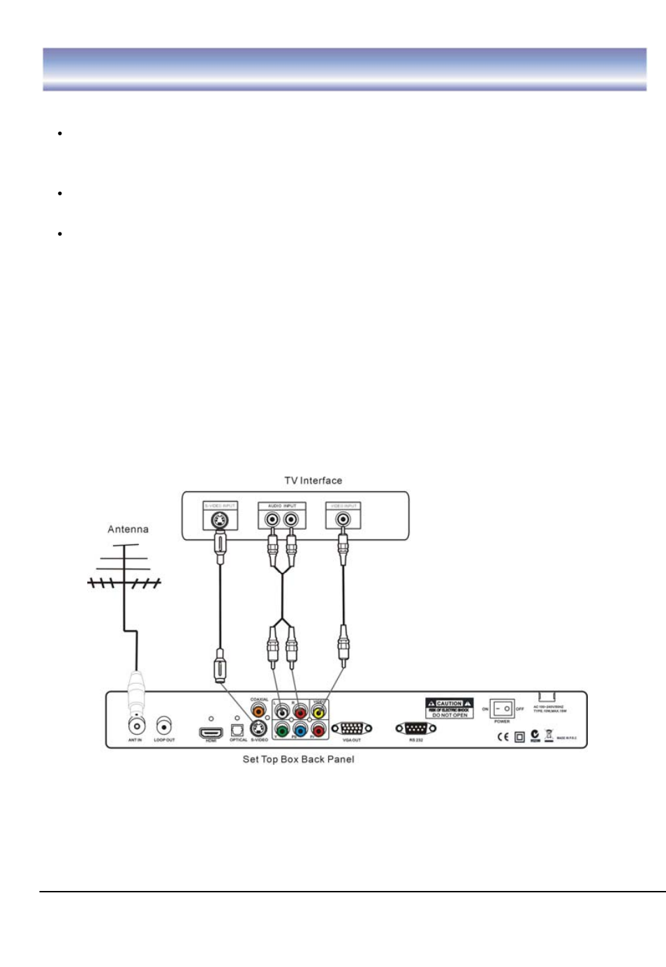 Installation and connections, Installation & connections | 888 Digital High Definition Digital Set Top Box HD4000 User Manual | Page 9 / 27