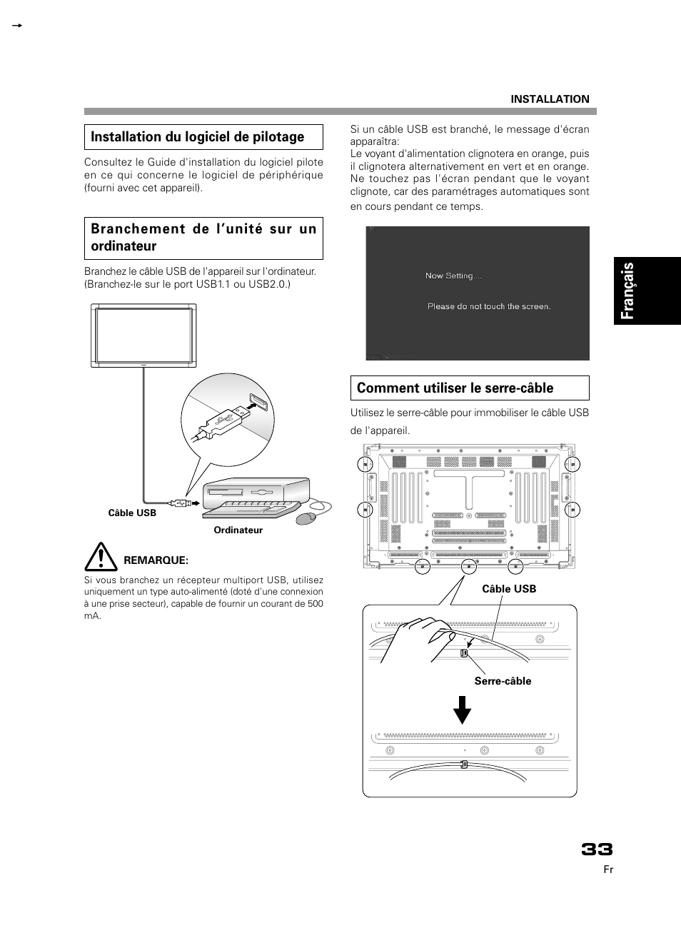 Fran çais | Pioneer PDK-50HW3 User Manual | Page 20 / 99