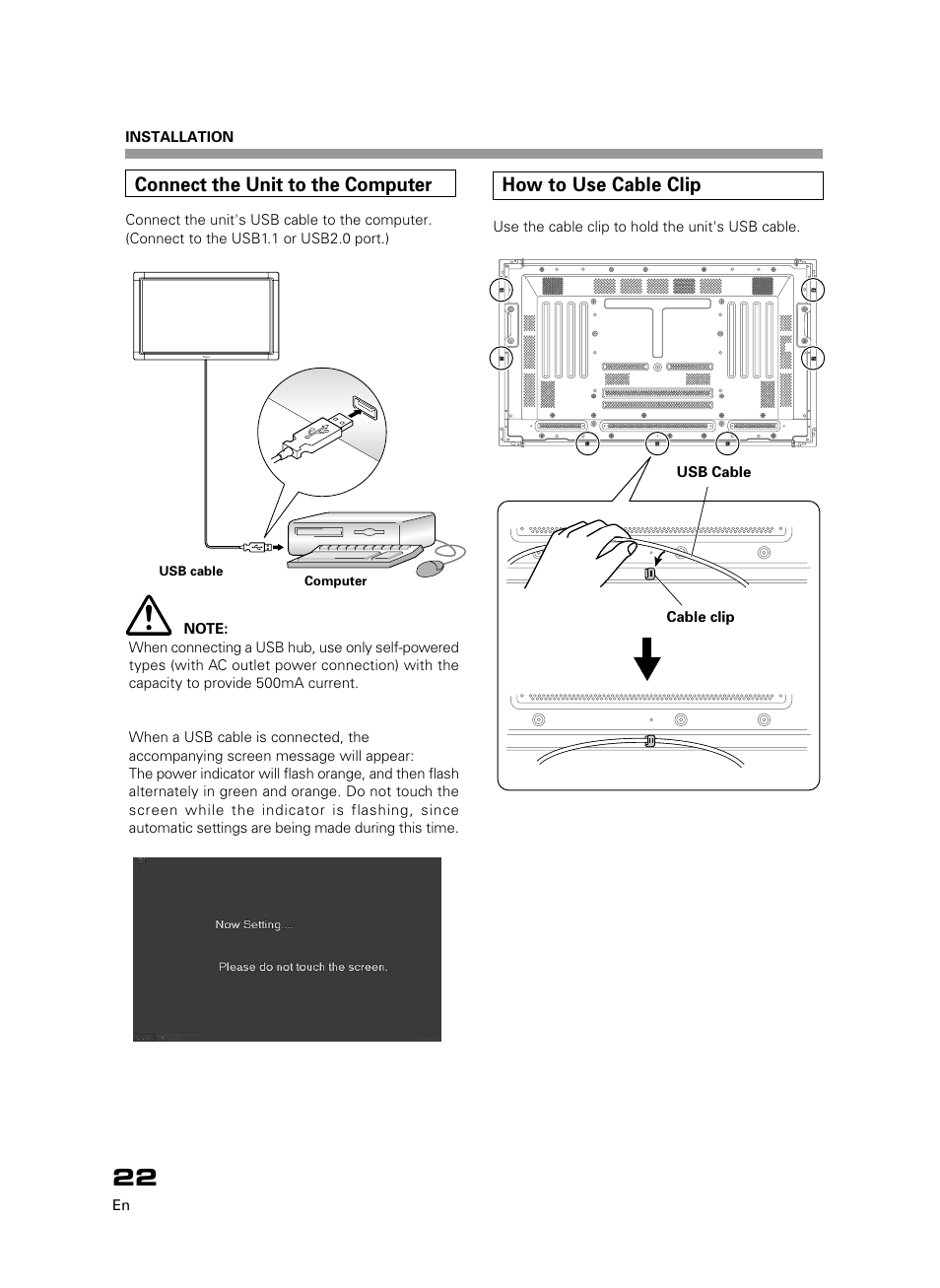 Connect the unit to the computer, How to use cable clip | Pioneer PDK-50HW3 User Manual | Page 9 / 99