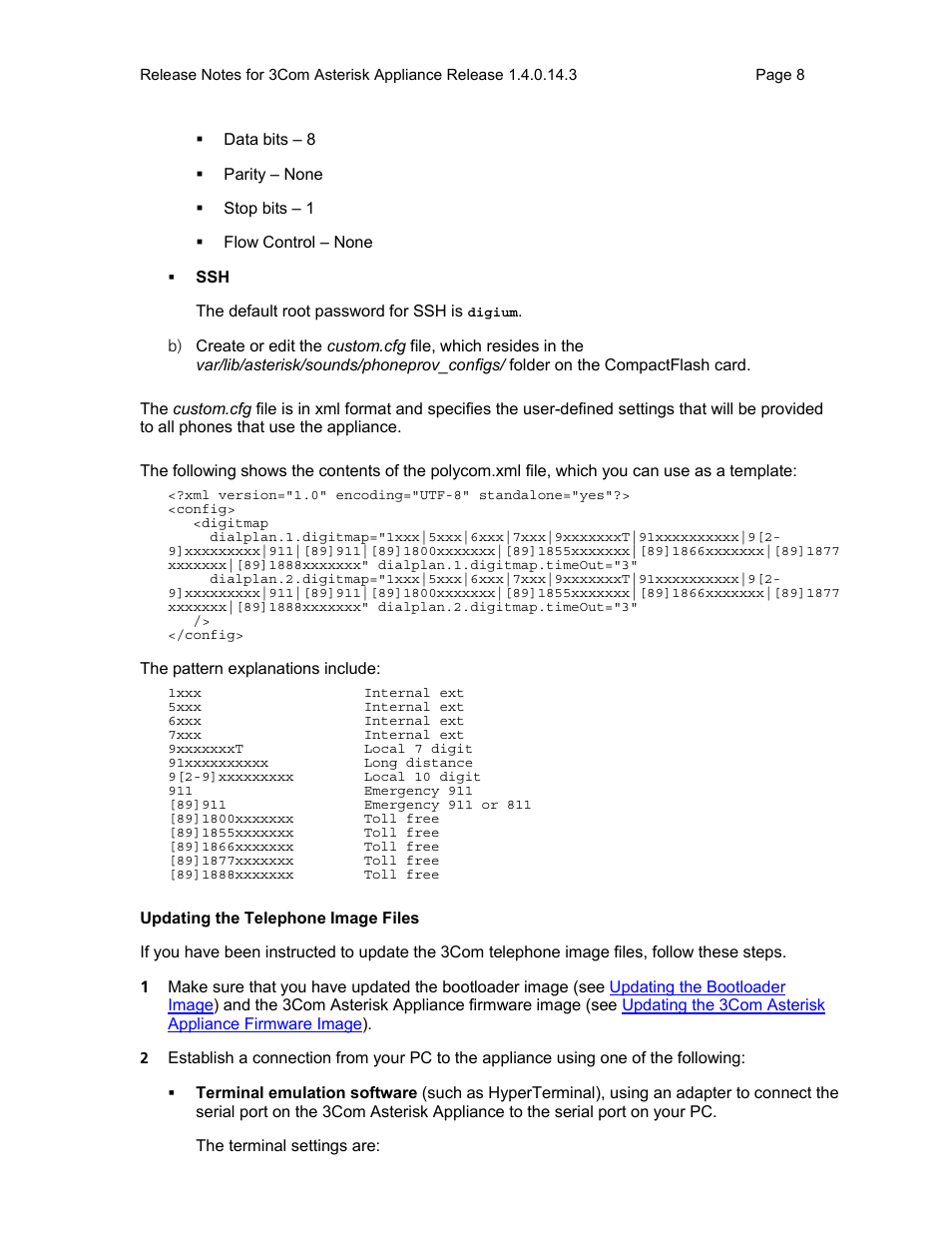 Updating the telephone image files, Updating the, Telephone image files | Sect | 3Com Notes for 3Com User Manual | Page 8 / 16