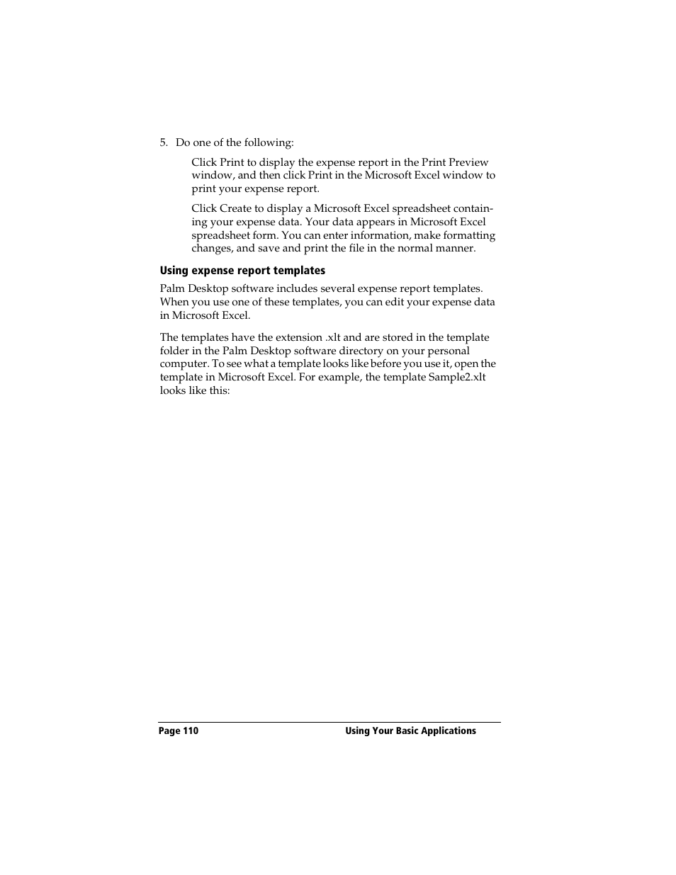 Using expense report templates | 3Com TRGpro User Manual | Page 118 / 260