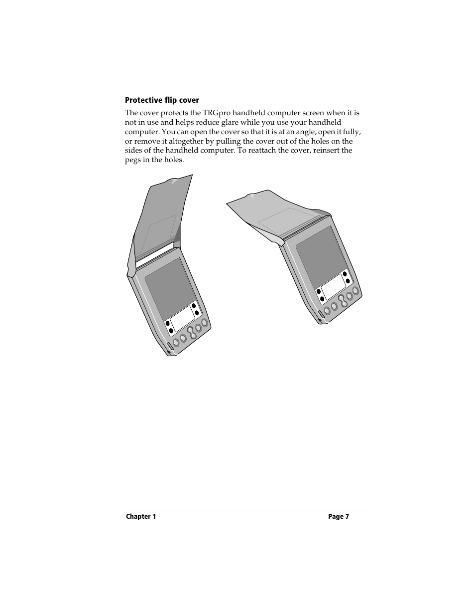 Protective flip cover | 3Com TRGpro User Manual | Page 15 / 260