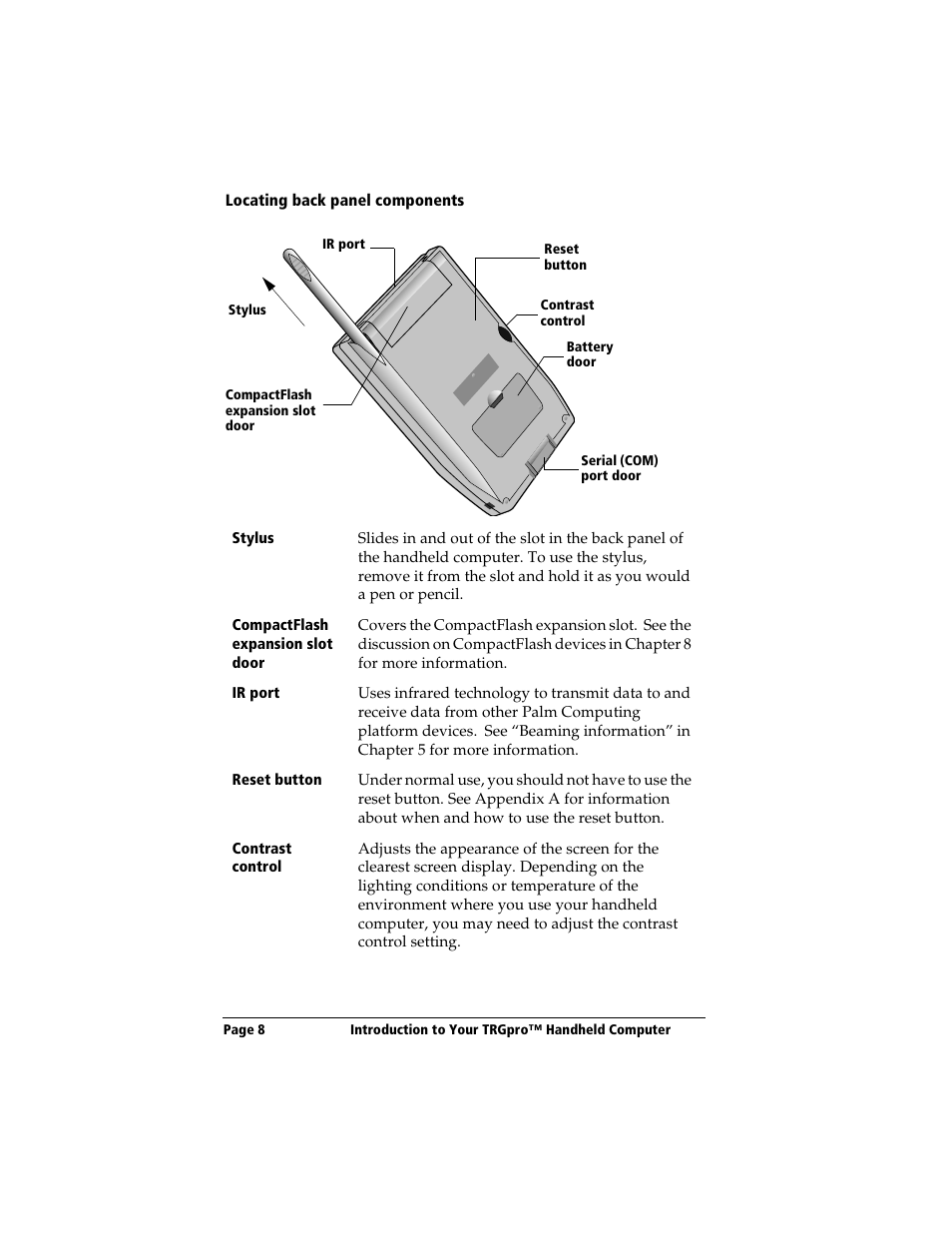 Locating back panel components | 3Com TRGpro User Manual | Page 16 / 260