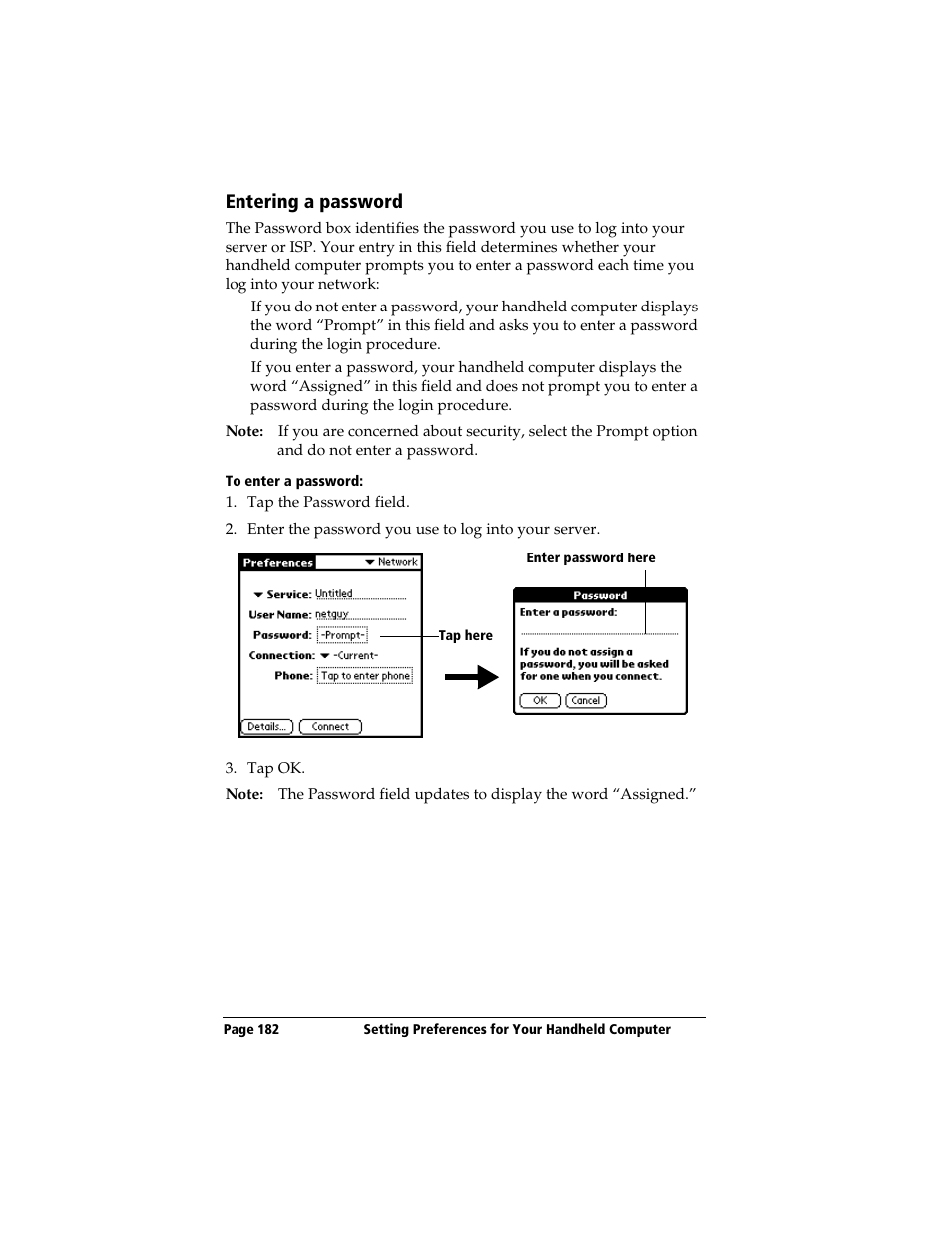 Entering a password, To enter a password | 3Com TRGpro User Manual | Page 190 / 260