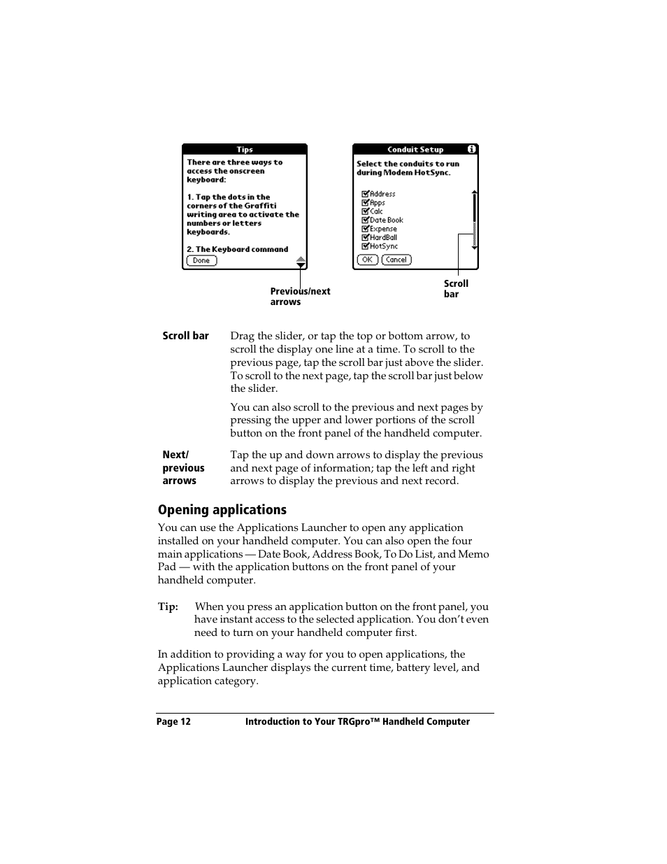 Opening applications | 3Com TRGpro User Manual | Page 20 / 260