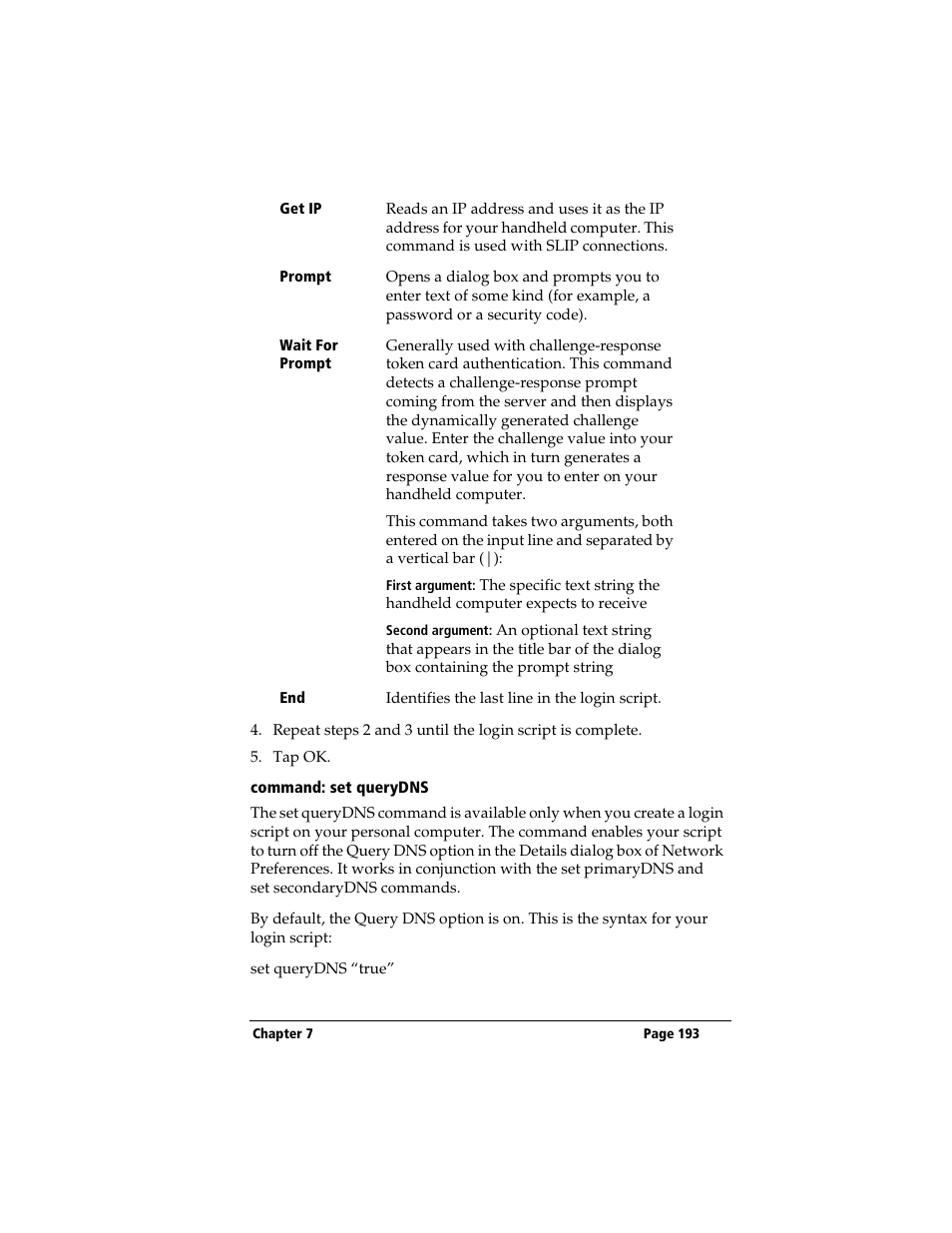 Command: set querydns | 3Com TRGpro User Manual | Page 201 / 260