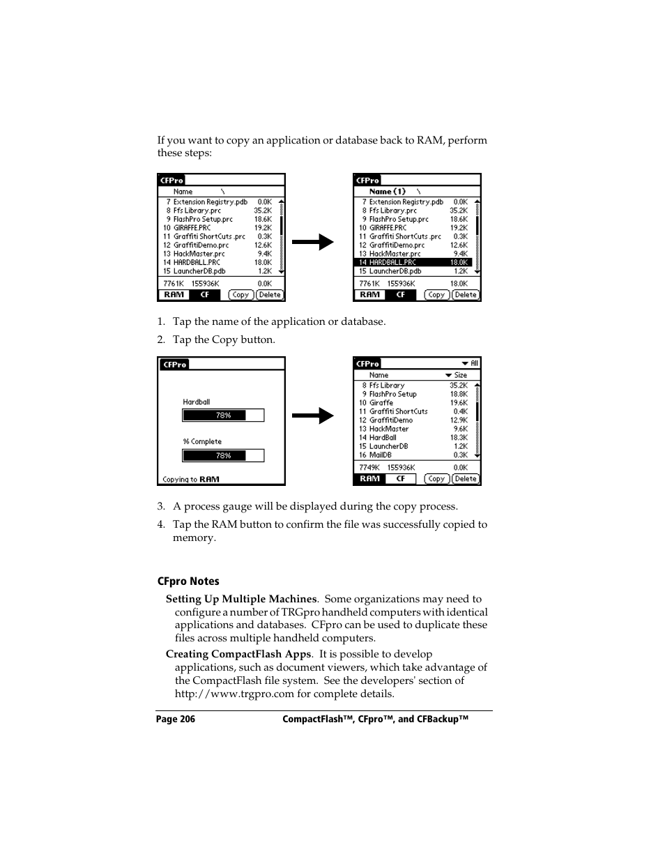 Cfpro notes | 3Com TRGpro User Manual | Page 214 / 260