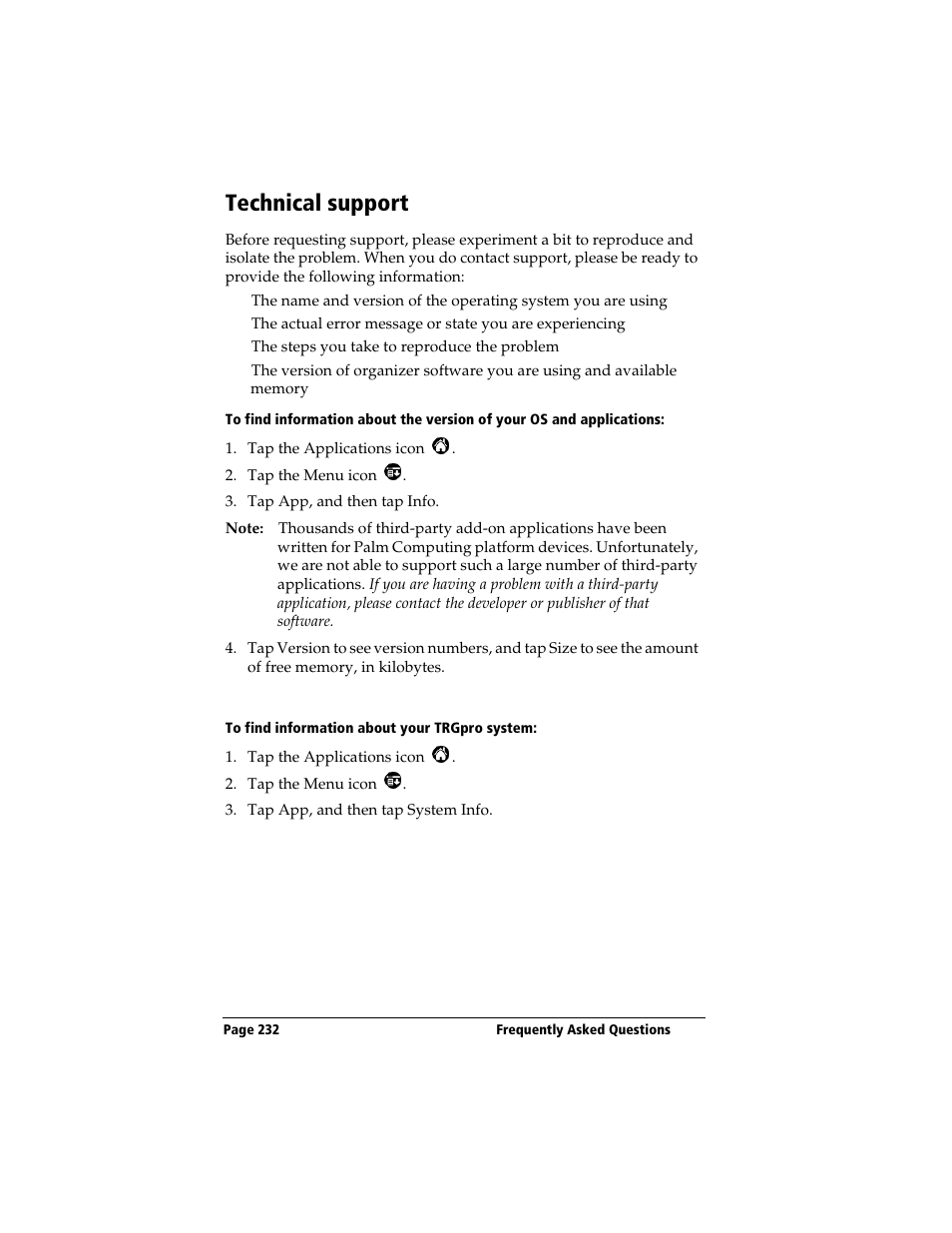 Technical support, To find information about your trgpro system | 3Com TRGpro User Manual | Page 240 / 260