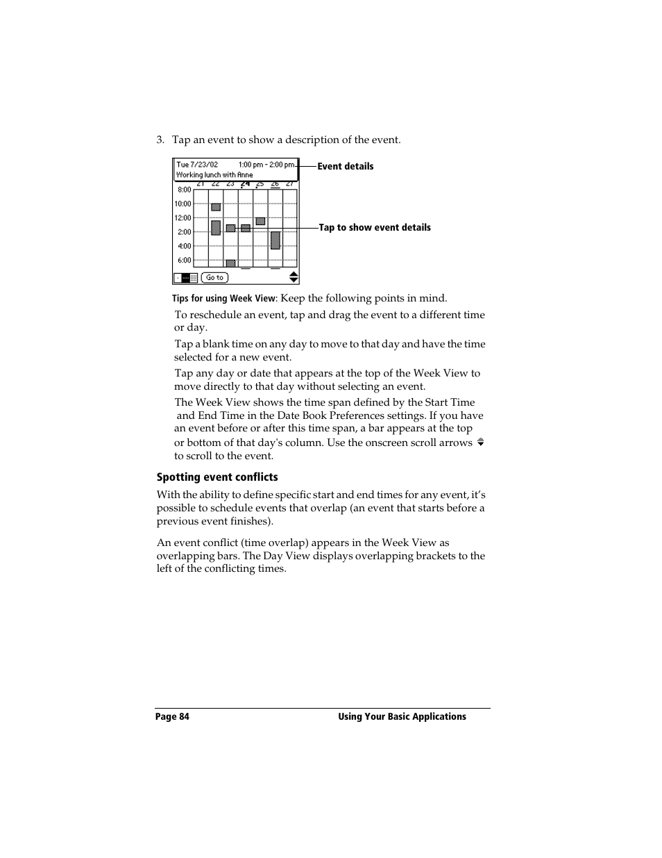 Spotting event conflicts | 3Com TRGpro User Manual | Page 92 / 260