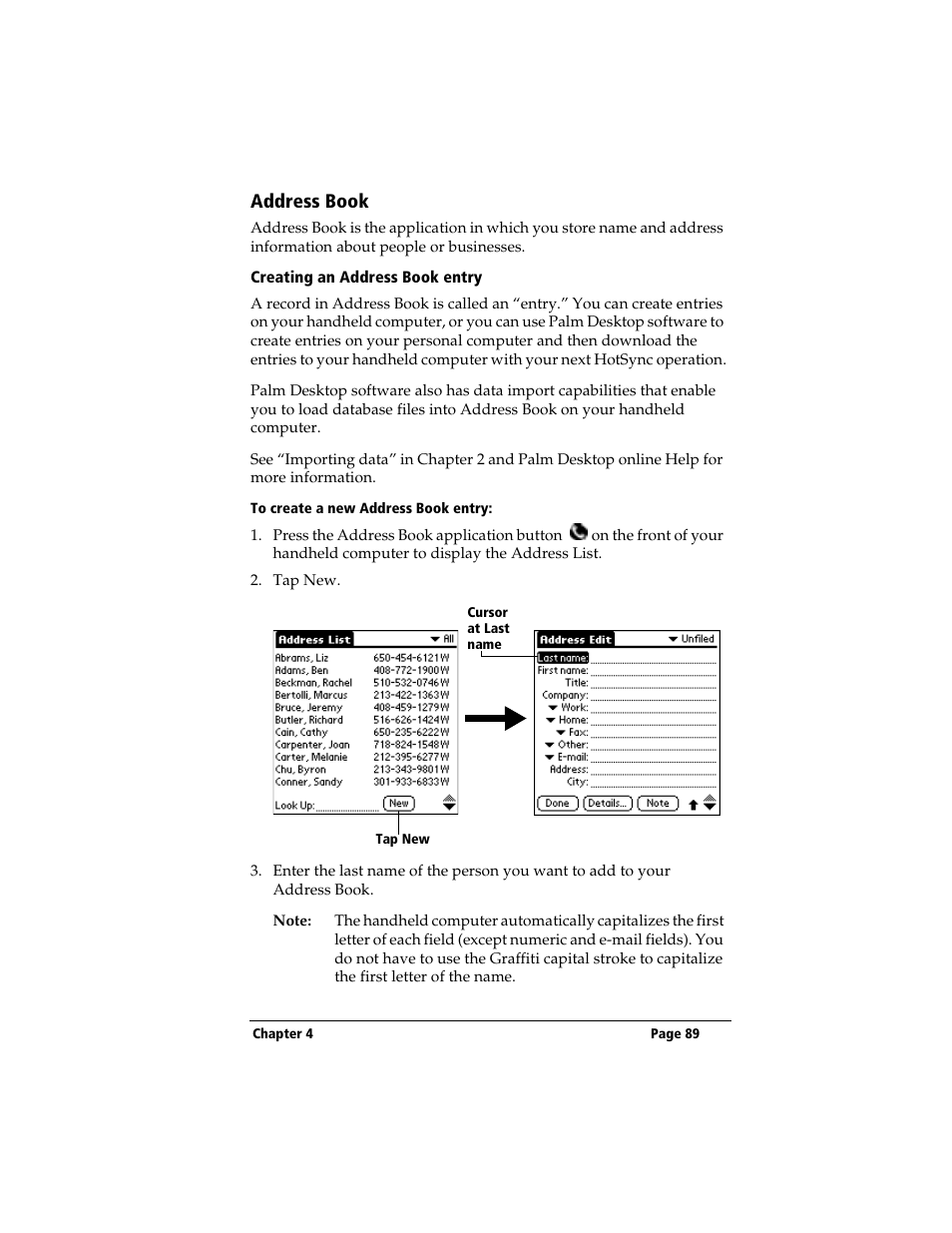 Address book, Creating an address book entry, To create a new address book entry | 3Com TRGpro User Manual | Page 97 / 260