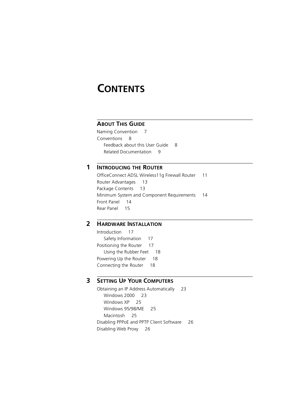 Ontents | 3Com 3CRWE754G72-A User Manual | Page 3 / 110