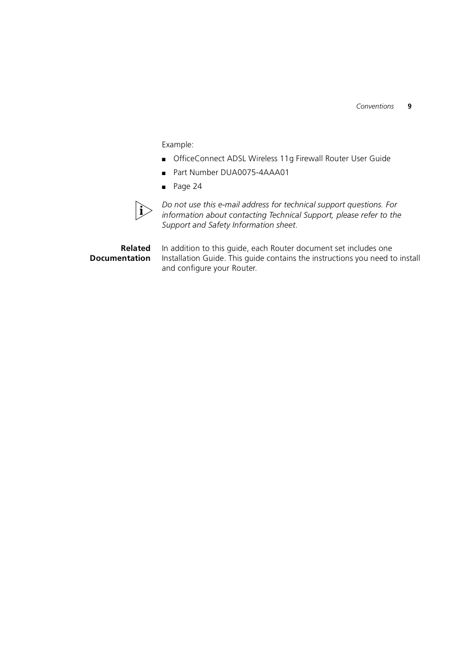 Related documentation | 3Com 3CRWE754G72-A User Manual | Page 9 / 110