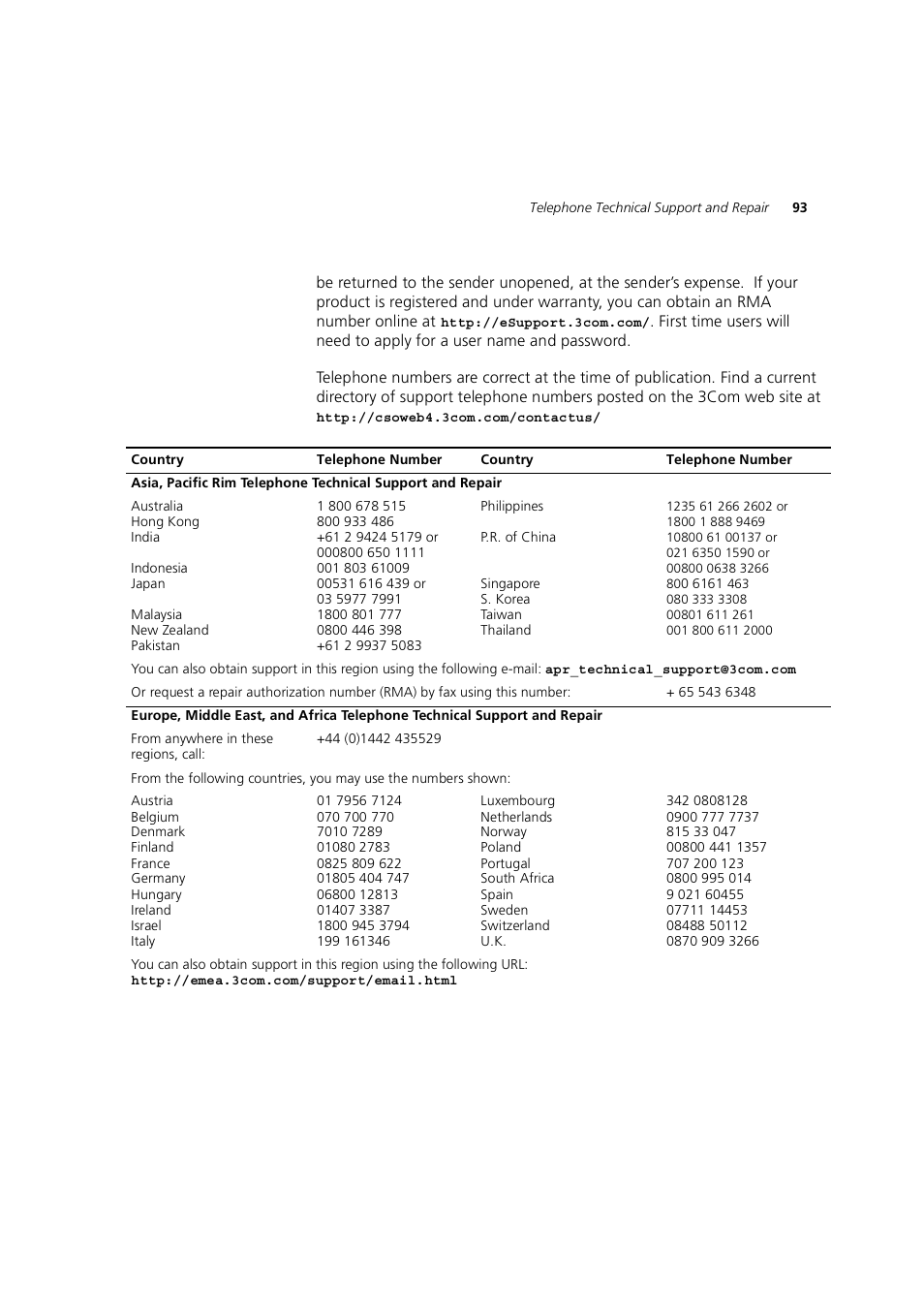 3Com 3CRWE754G72-A User Manual | Page 93 / 110