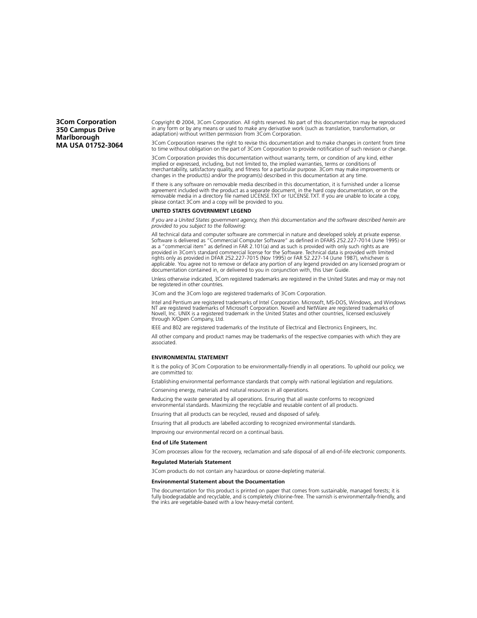 3Com WL-560 User Manual | Page 2 / 70