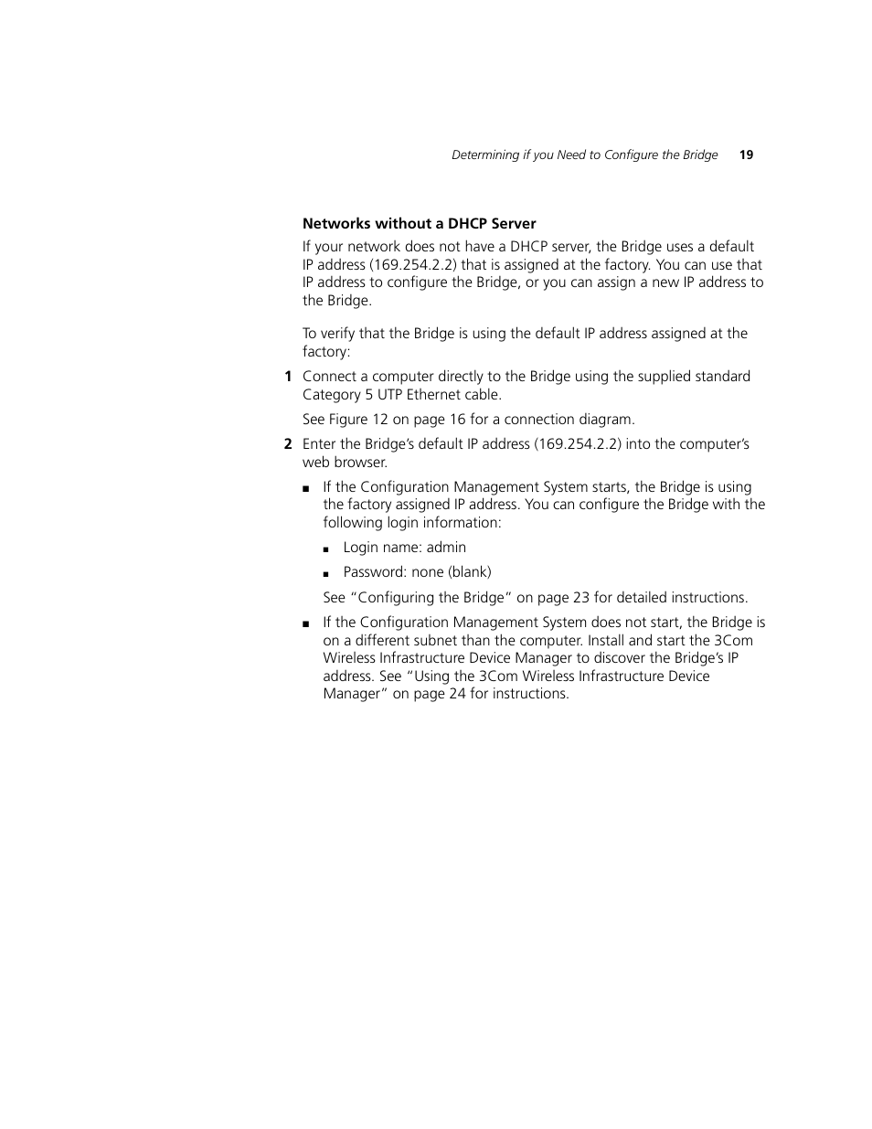 Networks without a dhcp server | 3Com WL-560 User Manual | Page 25 / 70