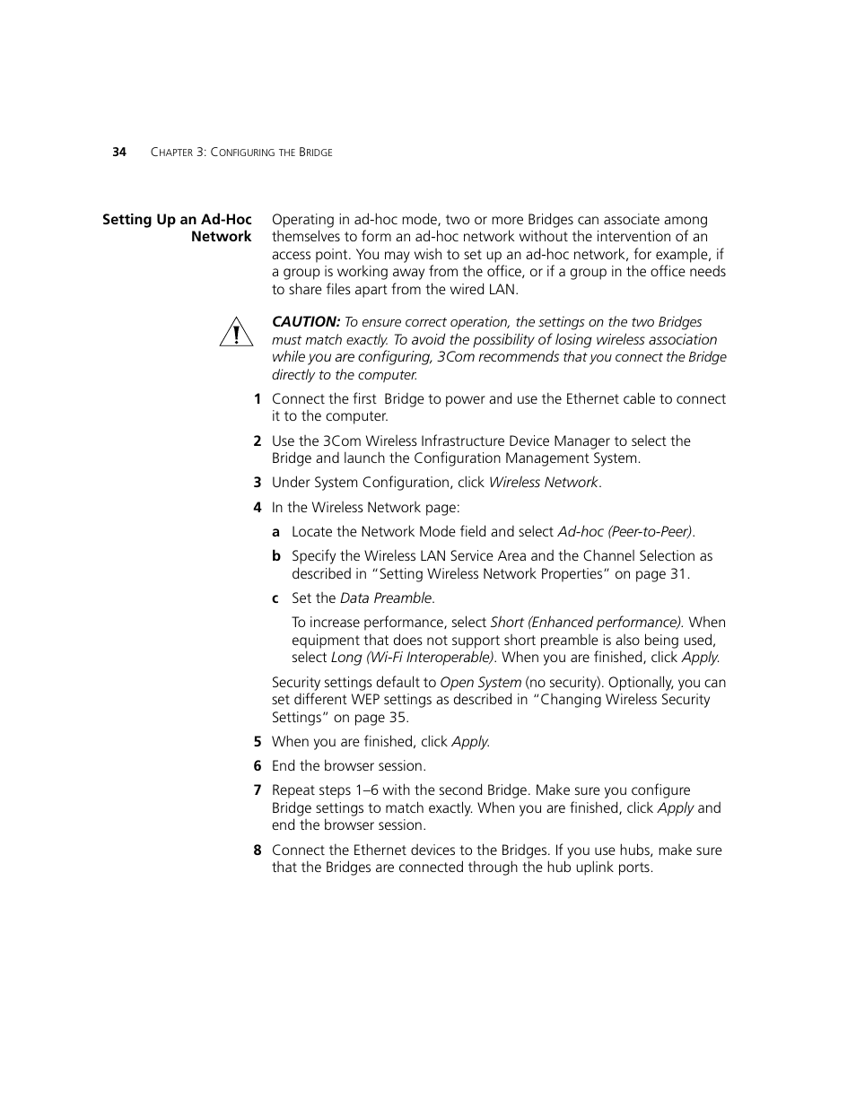 Setting up an ad-hoc network | 3Com WL-560 User Manual | Page 40 / 70