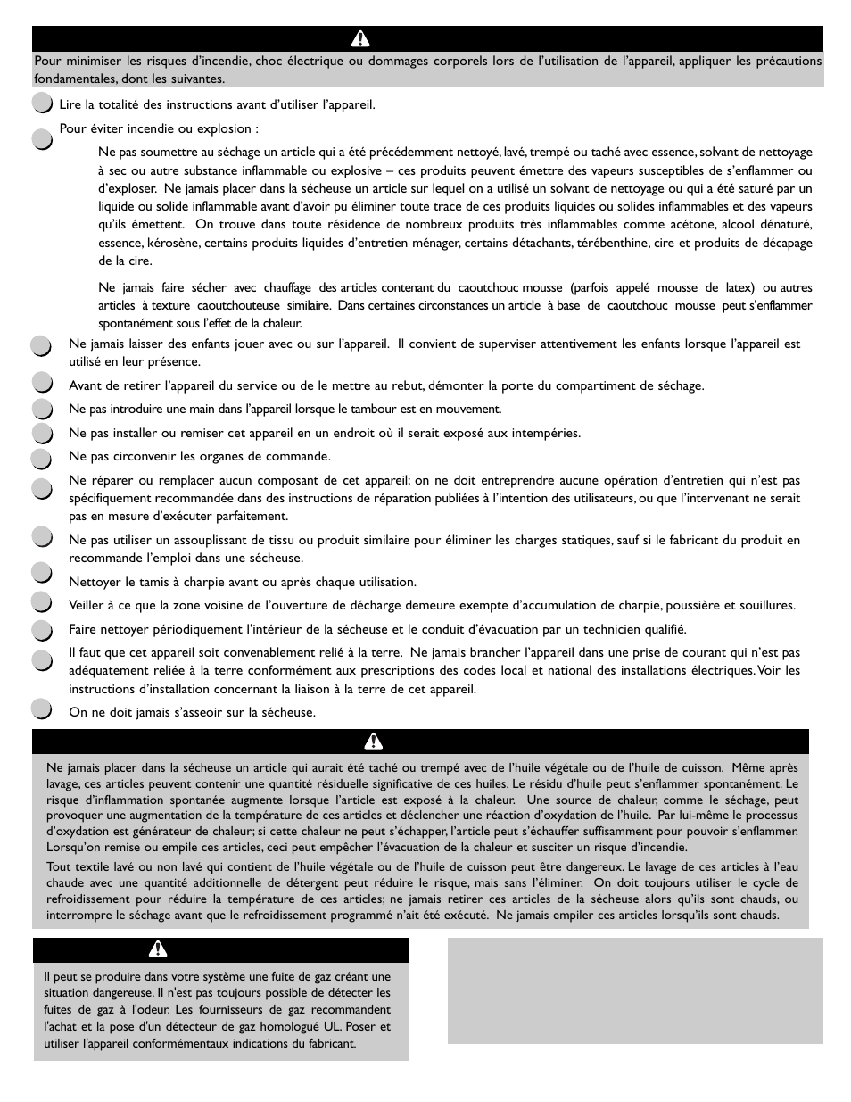 Conserver ces instructions | Maytage Neptune Dryer MD55 User Manual | Page 15 / 36