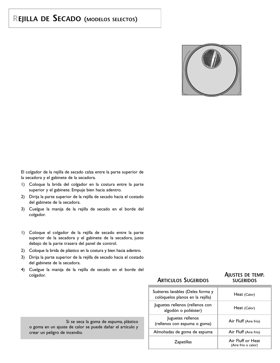 Ejilla de, Ecado | Maytage Neptune Dryer MD55 User Manual | Page 35 / 36
