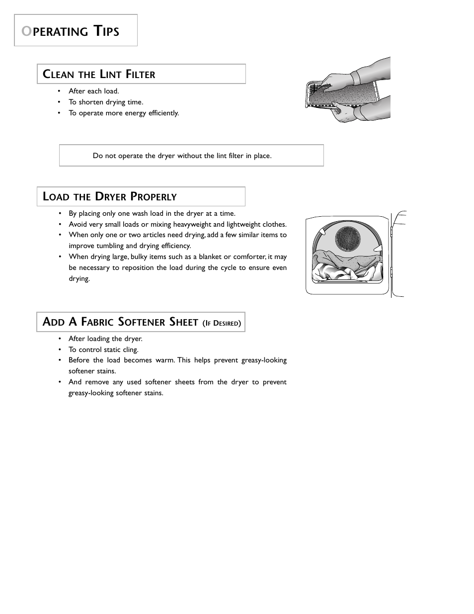 Perating | Maytage Neptune Dryer MD55 User Manual | Page 5 / 36