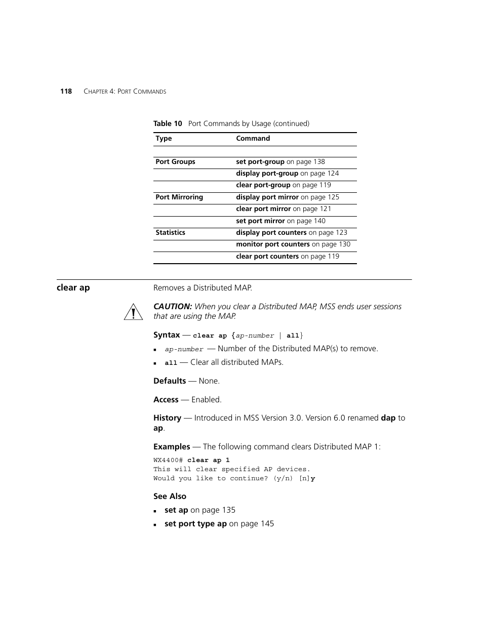 Clear ap | 3Com WXR100 3CRWXR10095A User Manual | Page 118 / 800