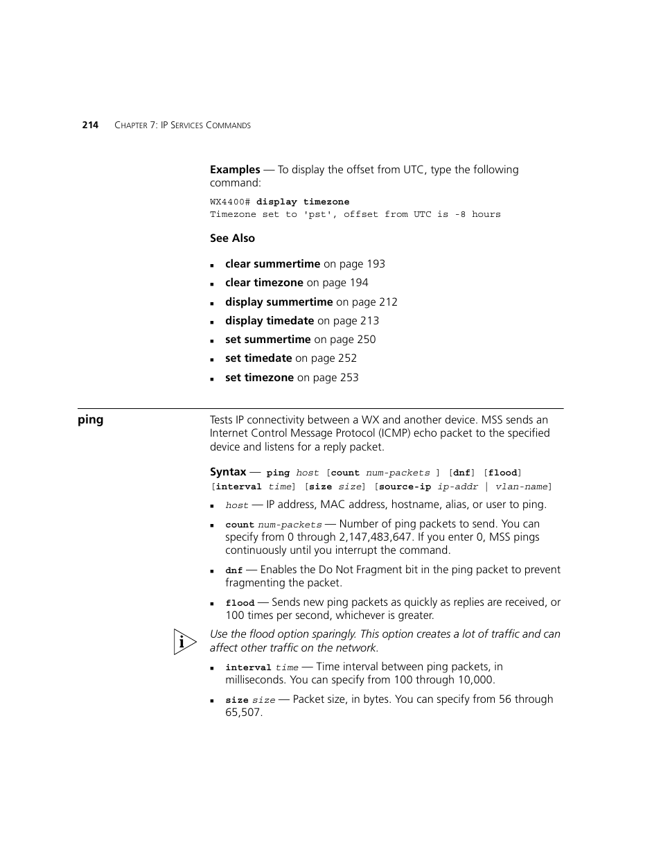 Ping | 3Com WXR100 3CRWXR10095A User Manual | Page 214 / 800