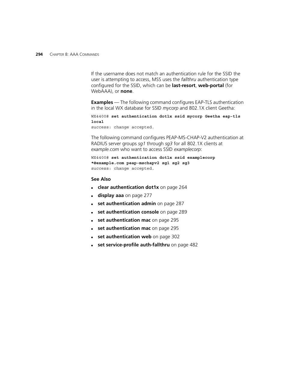 3Com WXR100 3CRWXR10095A User Manual | Page 294 / 800