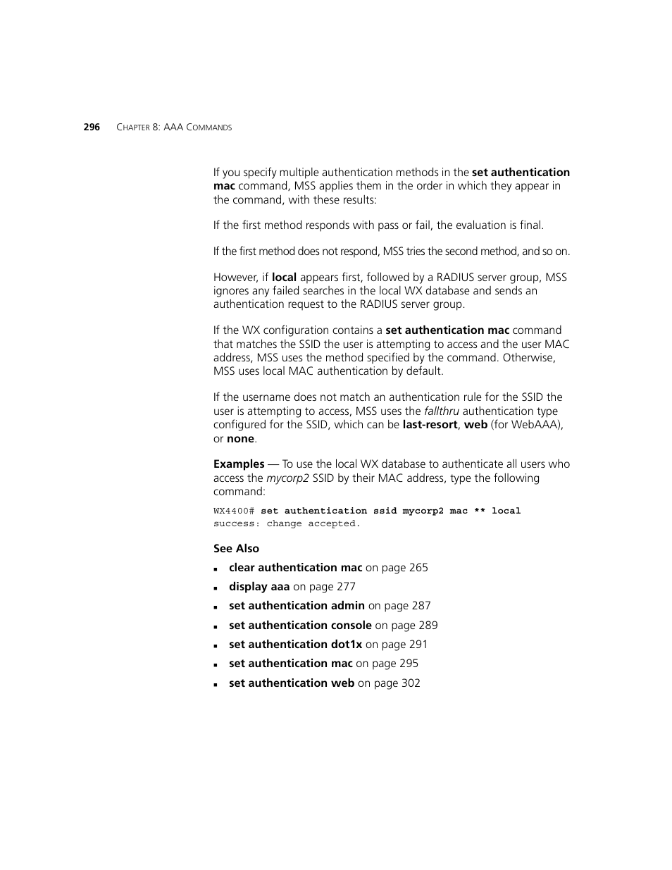 3Com WXR100 3CRWXR10095A User Manual | Page 296 / 800