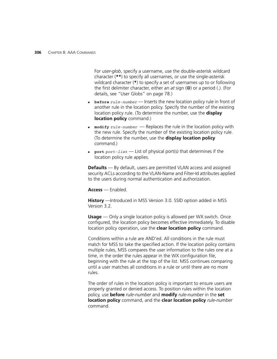 3Com WXR100 3CRWXR10095A User Manual | Page 306 / 800
