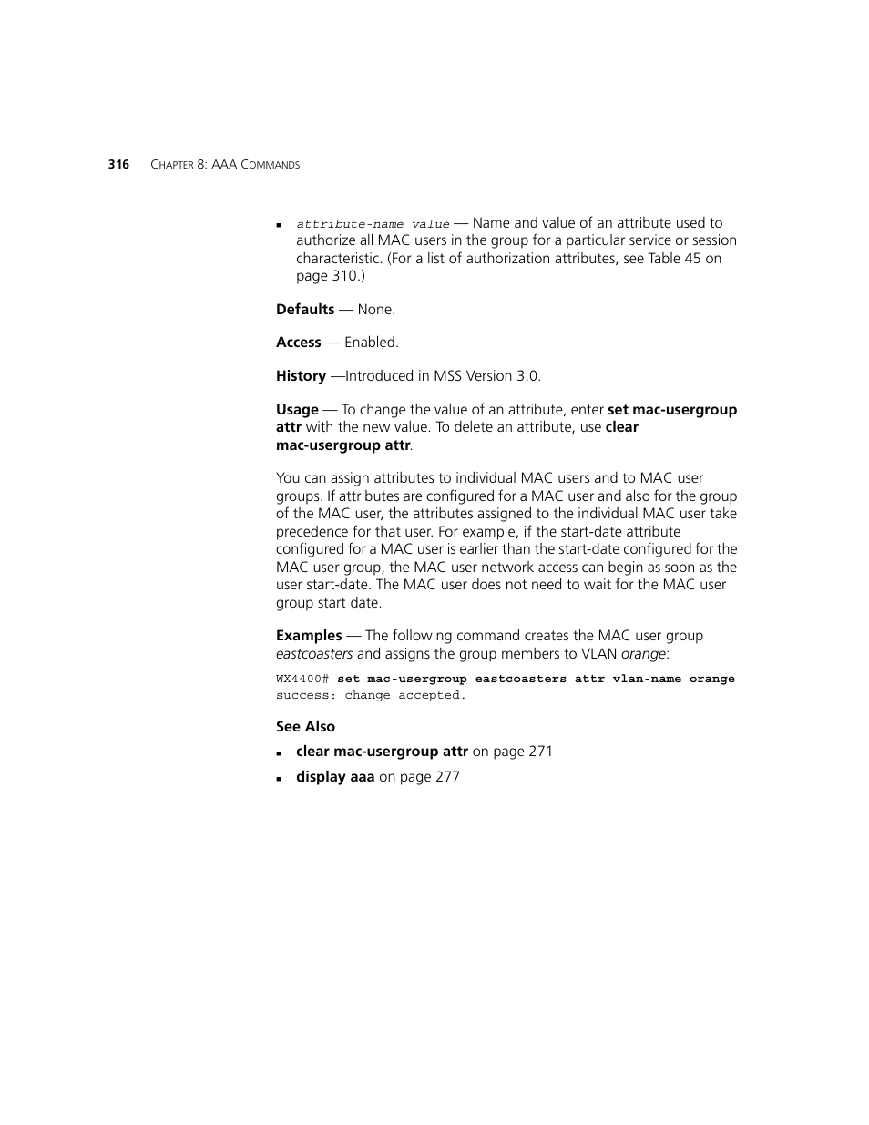 3Com WXR100 3CRWXR10095A User Manual | Page 316 / 800