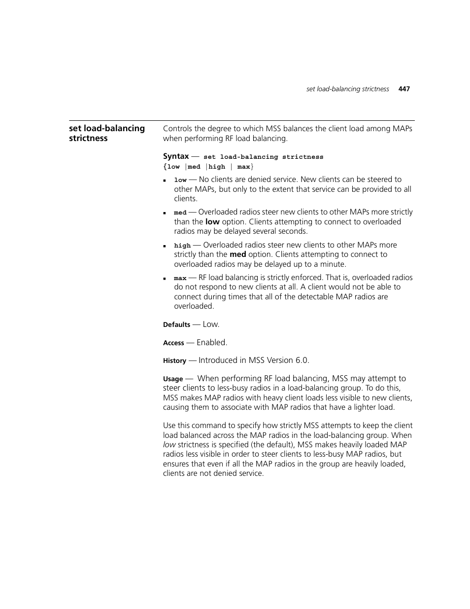 Set load-balancing strictness | 3Com WXR100 3CRWXR10095A User Manual | Page 447 / 800