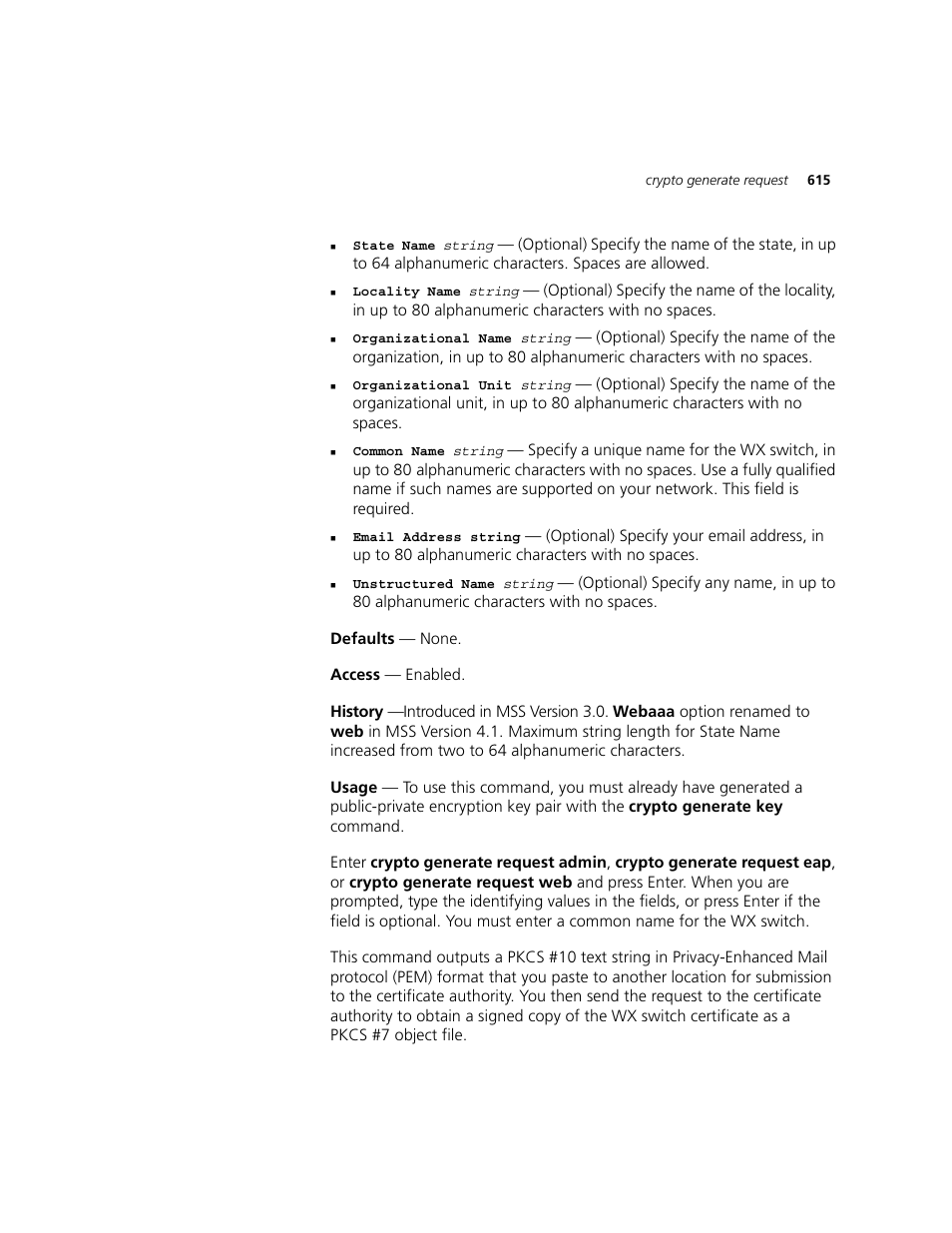 3Com WXR100 3CRWXR10095A User Manual | Page 615 / 800