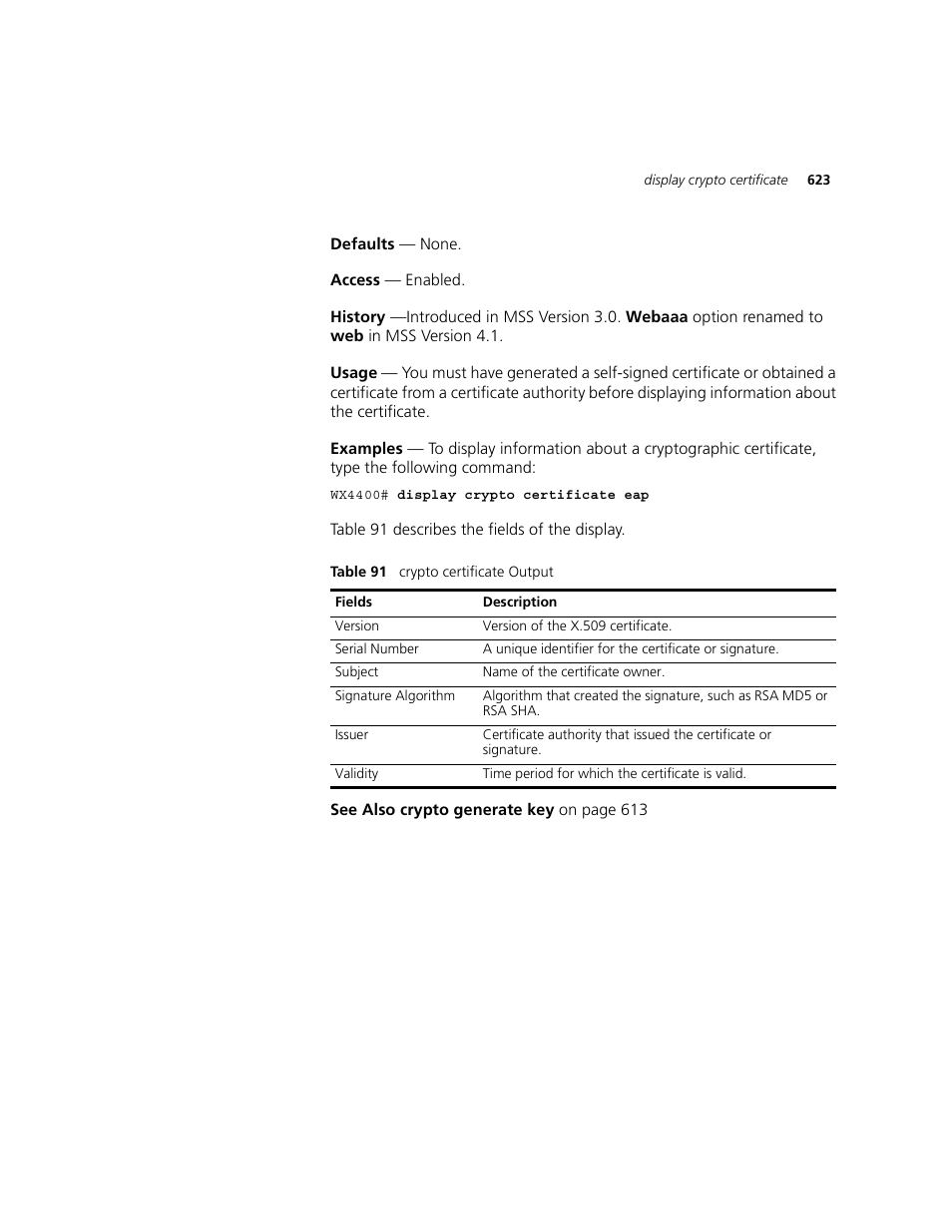 3Com WXR100 3CRWXR10095A User Manual | Page 623 / 800