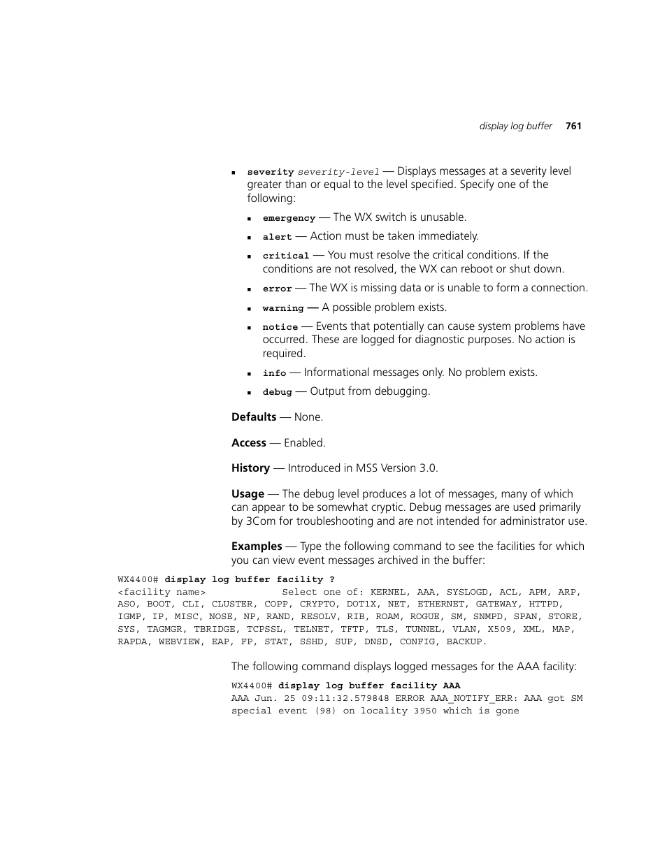 3Com WXR100 3CRWXR10095A User Manual | Page 761 / 800