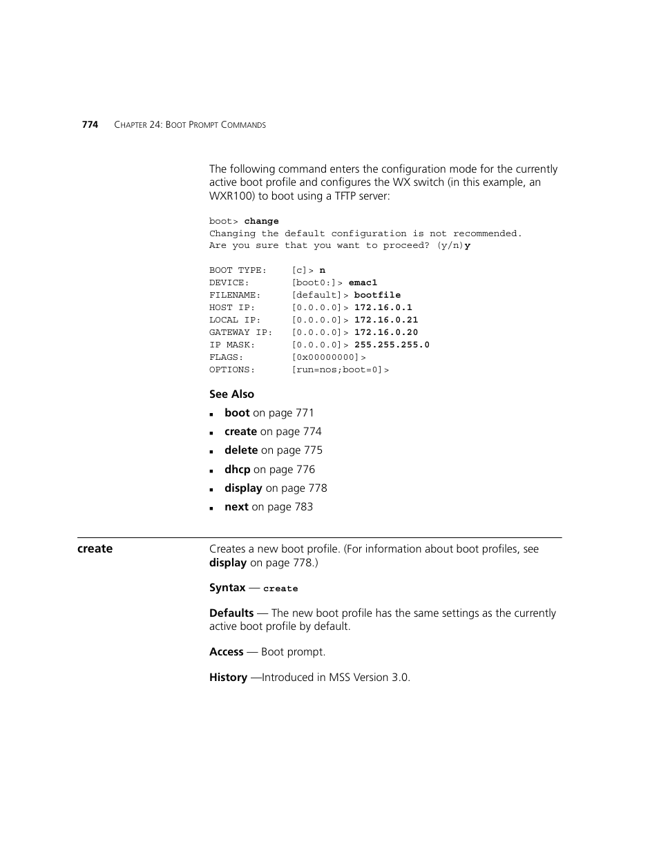 Create | 3Com WXR100 3CRWXR10095A User Manual | Page 774 / 800