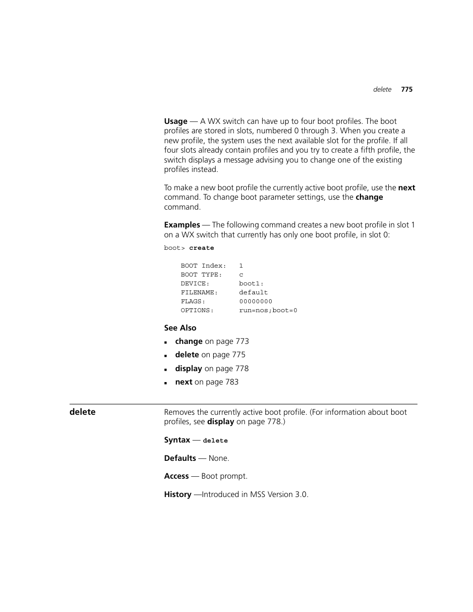 Delete | 3Com WXR100 3CRWXR10095A User Manual | Page 775 / 800