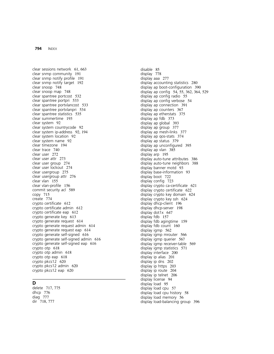 3Com WXR100 3CRWXR10095A User Manual | Page 794 / 800