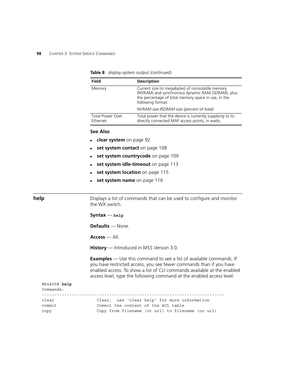 Help | 3Com WXR100 3CRWXR10095A User Manual | Page 98 / 800