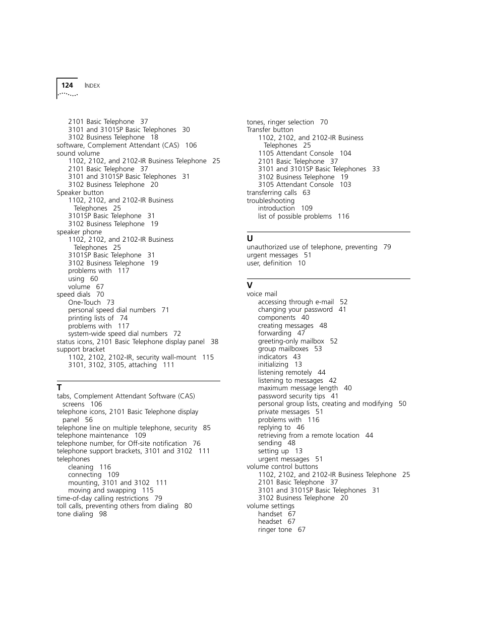 3Com NBX 3101 User Manual | Page 124 / 126