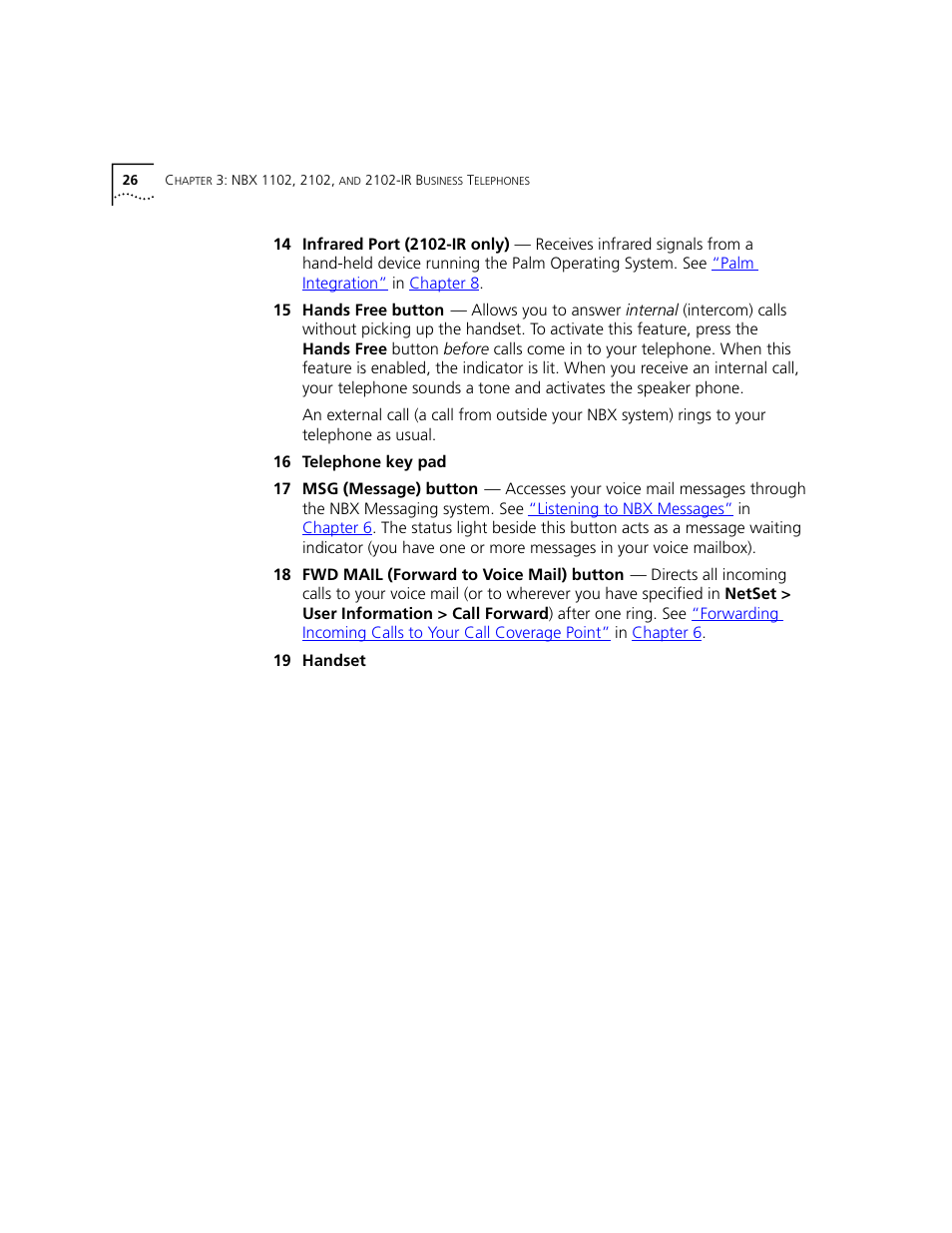 3Com NBX 3101 User Manual | Page 26 / 126