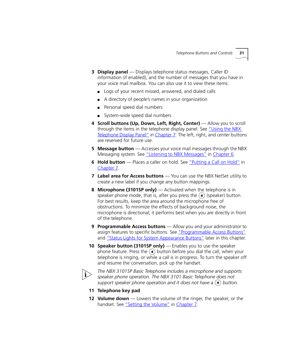 3Com NBX 3101 User Manual | Page 31 / 126