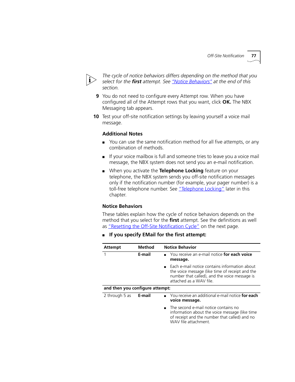 3Com NBX 3101 User Manual | Page 77 / 126