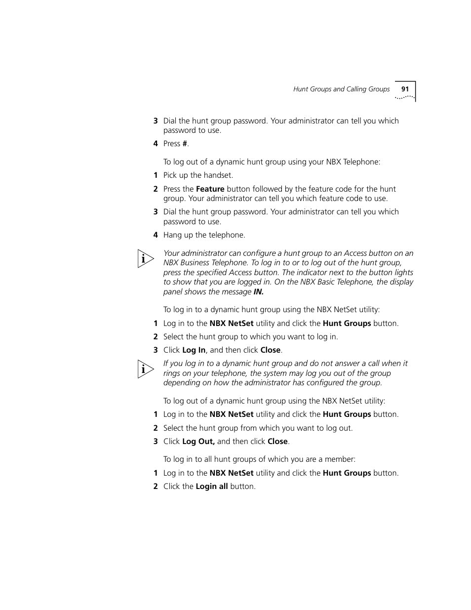 3Com NBX 3101 User Manual | Page 91 / 126