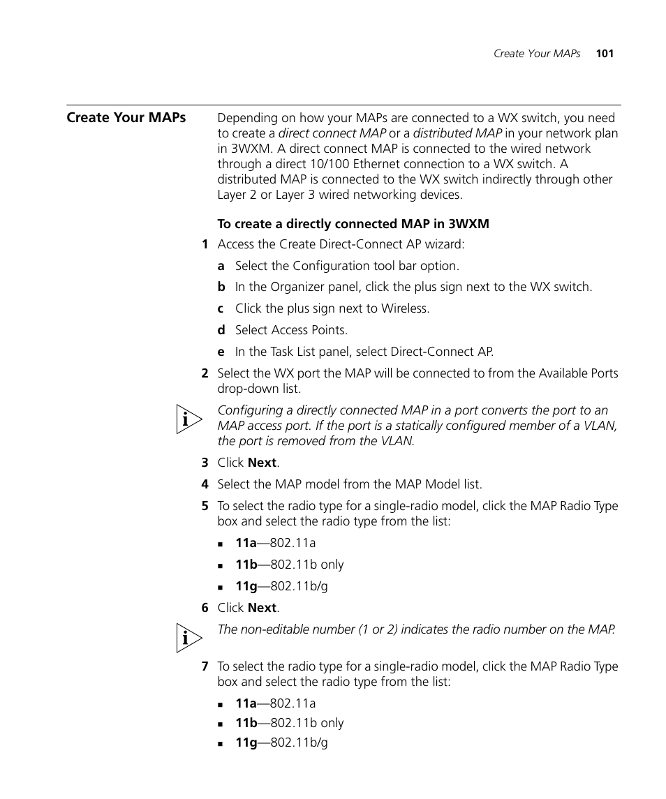 Create your maps, To create a directly connected map in 3wxm | 3Com Wireless LAN Controller WX2200 User Manual | Page 101 / 204