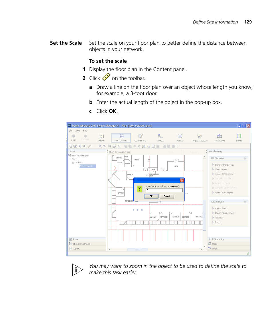 Set the scale, To set the scale | 3Com Wireless LAN Controller WX2200 User Manual | Page 129 / 204