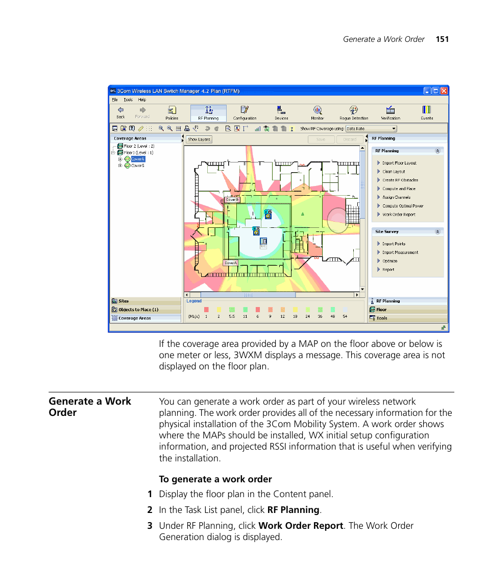 Generate a work order, To generate a work order | 3Com Wireless LAN Controller WX2200 User Manual | Page 151 / 204
